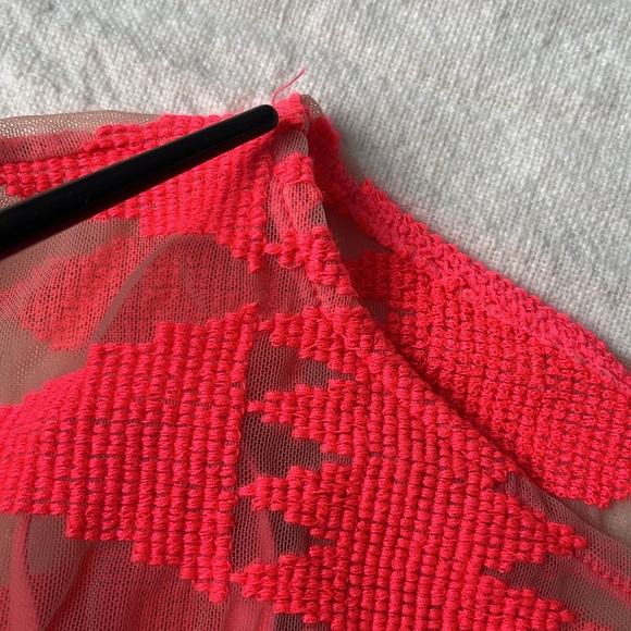 Free People FP Movement Vibrant Pink Sheer Women's Top - Picture 15 of 15